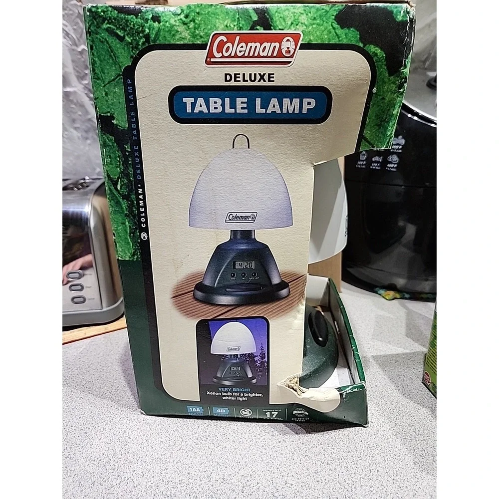 Coleman Deluxe Table Lamp Lantern Model 5372-710 with Box Untested 2003